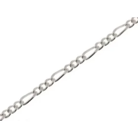 Bracelet Argent 925 maille figaro alternée 1+3 (alternance d un maillon long trois petits maillons) largeur maille : 2.8mm...