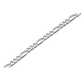  Bracelet Argent 925 maille figaro alternée 1+3 (alternance d un maillon long trois petits maillons) largeur maille : 2.8m...