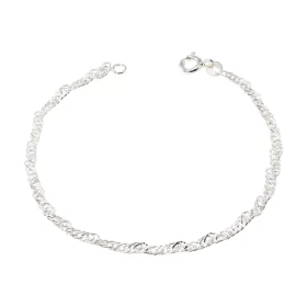  Bracelet maille Singapour Argent 925 Largeur maille : 2.5mm Longueur du bracelet : 18cm 