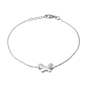 Bracelet argent rhodié un papillon Longueur ajutable 18 à 19,5cm Largeur : 8mm