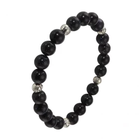 Bracelet Cuivre Bleu 8mm Motif Oeil Porte Bonheur Ce Bracelet est composé 20 perles 8mm Cuivre Bleu 5 intercalaires métal ...