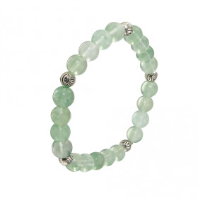 Bracelet Fluorine Verte 8mm Motif Oeil Porte Bonheur Ce Bracelet est composé 20 perles 8mm Fluorine Verte 5 intercalaires ...