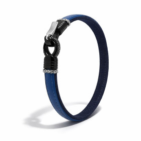 Bracelet matière synthétique couleur bleu roi un système d attache décoratif sur le dessus Largeur : 11mm Longueur : 21cm