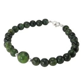 Bracelet Jade 6-10mm Argent Ce bracelet est composé pierres 6mm d une pierre 10mm son centre Elle est séparée par 2 perles...