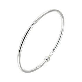  Bracelet Jonc Argent 925 pour Charm s Largeur du bracelet : 3mm Dimensions intérieures : 62x52mm Livré 2 stoppeurs pour m...