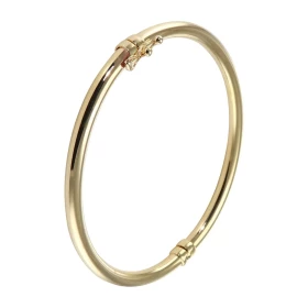  Jonc Or Jaune 375 Fil rond (creux) Diamètre 3.8mm Dimensions intérieures : 60x50mm Fermeture par ressort + 8 Sécurité 
