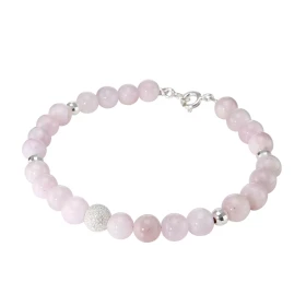 Bracelet Kunzite 6mm Argent Ce bracelet est composé pierres 6mm, 4 perles facettées Argent 4mm diamètre d une perle argent...