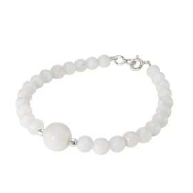 Bracelet Labradorite 6-10mm Argent Ce bracelet est composé pierres 6mm d une pierre 10mm son centre Elle est séparée par 2...