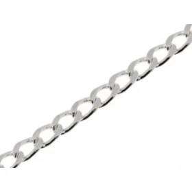 Bracelet maille gourmette claire Argent 925 Largeur maille: 5mm Longueur du bracelet : 19cm