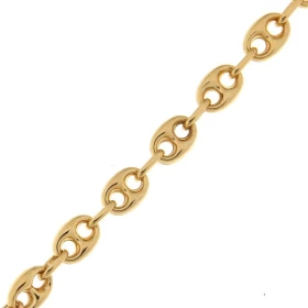 Bracelet maille grains café Or Jaune 375 Longueur : 20 cm Largeur maille : 5,8mm