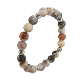 Bracelet Opale Dendritique 8mm Motif Oeil Porte Bonheur Ce Bracelet est composé 20 perles 8mm Opale Dendritique 5 intercal...