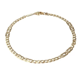 Bracelet or jaune 375 maille fantaisie Dimension : 4mm x 21cm Système d attache : mousqueton