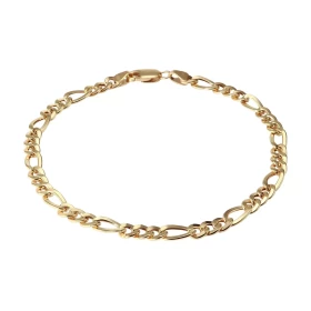 Bracelet or jaune 375 maille figaro Dimension : 4mm x 19cm Système d attache : mousqueton