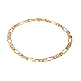 Bracelet or jaune 375 maille figaro Dimension : 4mm x 19cm Système d attache : mousqueton