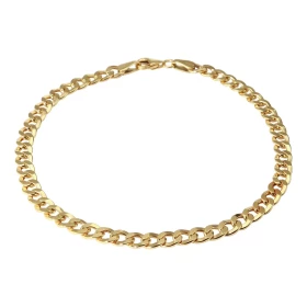 Bracelet or jaune 375 maille gourmette Dimension : 4mm x 19cm Système d attache : mousqueton