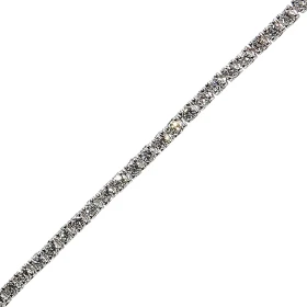  Bracelet rivière diamant Or blanc 750 67 diamants 1,8mm diamètre sertis à griffes sur chatons mobiles Poids total diamant...