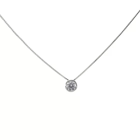  Chaine Argent Oxyde zirconium 5mm Serti clos Chaine maille vénitienne ajustable de 38 à 41cm Largeur maille : 0.6mm Oxyde...