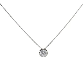  Chaine Argent Oxyde zirconium 6mm Serti clos Chaine maille vénitienne ajustable de 38 à 41cm Largeur maille : 0.6mm Oxyde...