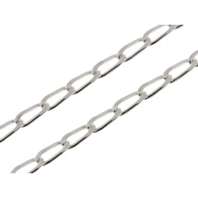 Chaine maille cheval Argent 925/1000 Largeur maille : 3.6mm Longueur chaine : 50cm