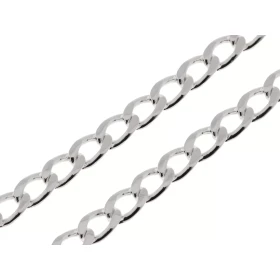 Chaine Argent 925/1000 pour homme Maille gourmette claire Longueur chaine : 60cm Largeur maille : 5mm
