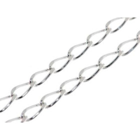 Chaine Argent maille Cheval - 3mm - 40cm