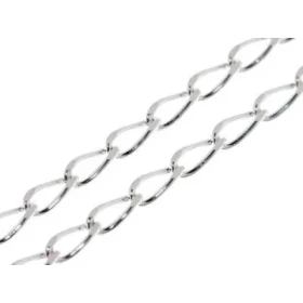 Chaine maille cheval Argent 925/1000 Largeur maille : 3mm Longueur chaine : 45cm