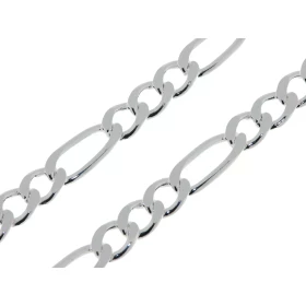 Chaine Argent 925 maille figaro altern&eacute;e 1.3 Maille lapid&eacute;e sur 6 faces Largeur maille : 6,4mm Longueur chai...