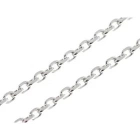 Chaine Argent 925 maille forçat Largeur maille forçat : 2mm Longueur chaine : 60cm Fermoir : Anneau ressort