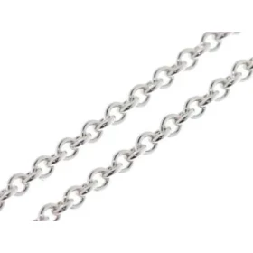 Chaine Argent 925 maille forçat ronde Largeur maille forçat : 3mm Longueur chaine : 40cm