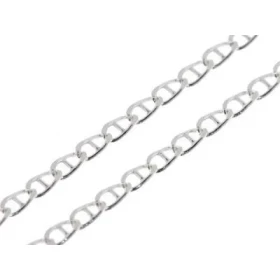 Chaine Argent Maille Marine Largeur maille : 2mm Longueur chaine : 40cm