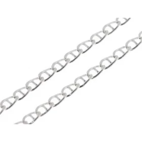 Chaine Argent Maille Marine Largeur maille : 3mm Longueur chaine : 45cm