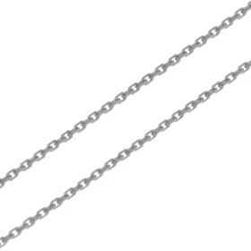  Chaine maille forçat Or Blanc 750/1000 Largeur maille : 1,1mm Longueur chaine : 40cm   