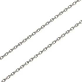 Chaine maille forçat Or Blanc750/1000 Largeur maille : 1.2mm Longueur chaine : 40cm 