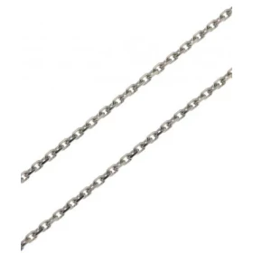  Chaine Or Blanc maille forçat Largeur maille : 1,2mm Longueur chaine : 42cm 