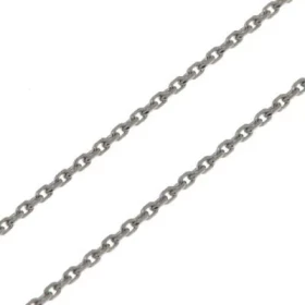  Chaine maille forçat Or Blanc 750/1000 Largeur maille : 1.4mm Longueur chaine : 40cm 