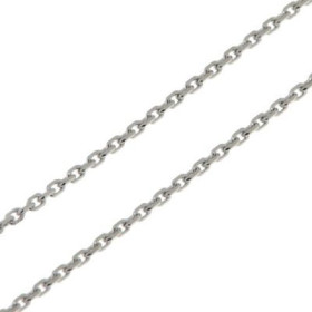  Chaine maille forçat Or Blanc 750/1000 Largeur maille : 1.4mm Longueur chaine : 45cm 