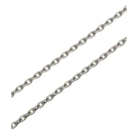  Chaine Or Blanc maille Forçat Largeur maille : 1,4mm Longueur chaine : 50cm 