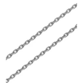  Chaine maille forçat Or Blanc 750/1000 Largeur maille : 1.7mm Longueur chaine : 45cm 