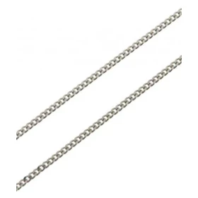  Chaine Or Blanc maille Gourmette Largeur maille : 1,0mm Longueur chaine : 50cm 