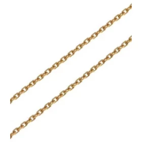  Chaine maille forcat Or jaune 375/1000 (9 carats) Largeur maille : 1,4mm Longueur chaine : 40cm Fermoir anneau ressort 