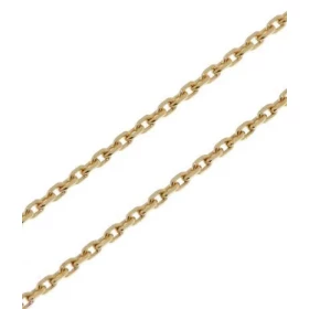 Chaine maille forcat Or jaune 375/1000 (9 carats) Largeur maille : 1,7mm Longueur chaine : 50cm Fermoir anneau ressort 