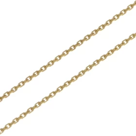  Chaine maille forcat Or jaune 375/1000 (9 carats) Largeur maille : 1mm Longueur chaine : 45cm (Anneau fermeture intermédi...