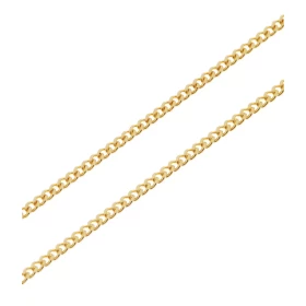  Chaine maille gourmette Or jaune 375/1000 (9 carats) Largeur maille : 1,2mm Longueur chaine : 40cm  Fermoir anneau ressort 