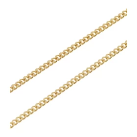 Chaine maille gourmette Or jaune 375/1000 (9 carats) Largeur maille : 1.8mm Longueur chaine : 60cm Fermoir anneau ressort