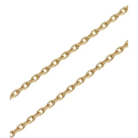 Chaine maille forcat Or jaune 750/1000 (18 carats) Largeur maille : 1.6mm Longueur chaine : 60cm Fermoir anneau ressort