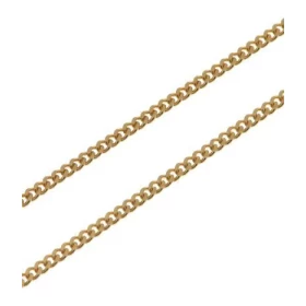  Chaine maille gourmette Or Jaune 750/1000 Largeur : 1,6mm, longueur : 50cm 