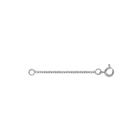 Chaîne d extension 5cm Or Blanc 750 Permet rallonger un bracelet, une chaine ou un collier Maille forçat 1.2mm large Ferm...