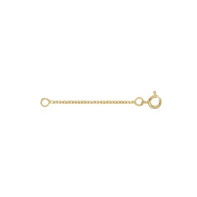  Chaîne d extension 5cm Or Jaune 375 Permet rallonger un bracelet, une chaine ou un collier Maille forçat 1.2mm large Ferm...