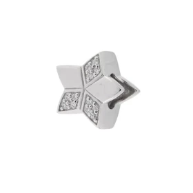  Charm Argent 925 rhodié Etoile pavée d oxydes Dimensions du charm : 10x10mm Diamètre du trou : 5mm Pavage d oxydes zircon...