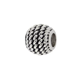 Charm Ethnique Argent 925 Dimensions du charm : 11x9mm Diamètre du trou : 5mm Motif composé tresses base argent vieilli Co...
